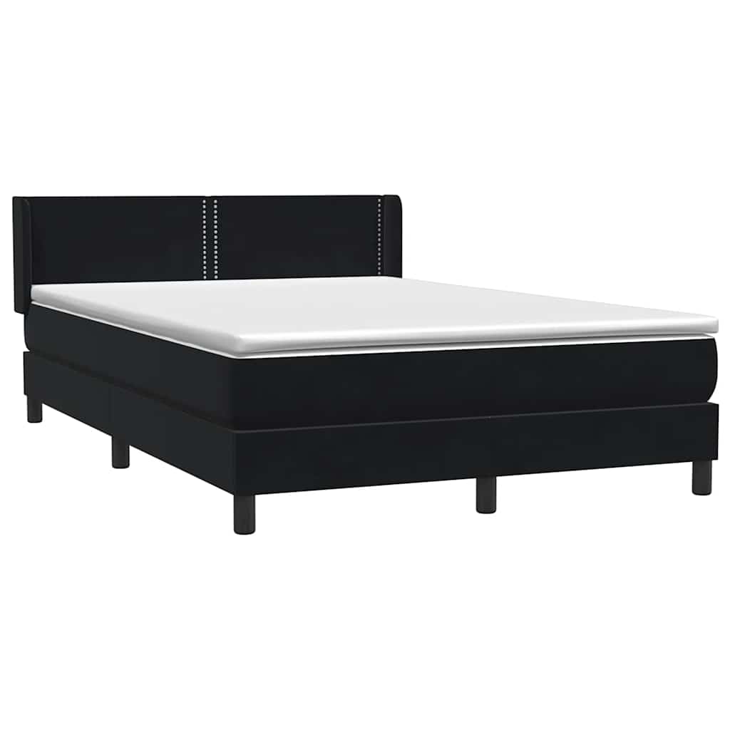 Box spring krevet s madracem crni 160x210 cm baršunasti