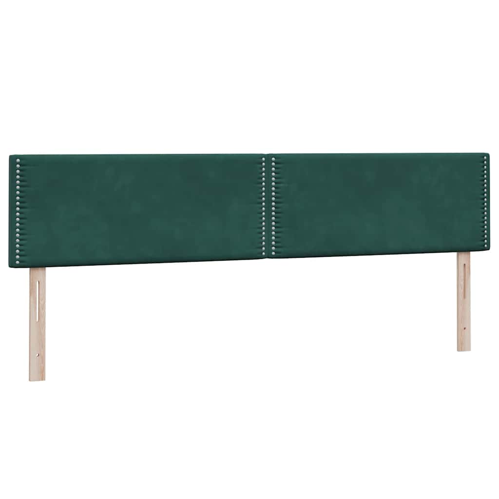 Krevet s oprugama i madracem tamnozeleni 180x220 cm baršunasti