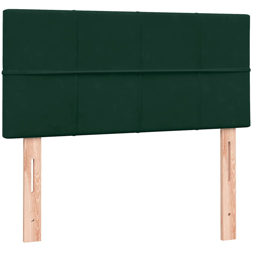 Box Spring krevet s madracem tamnozeleni 80x220 cm baršun