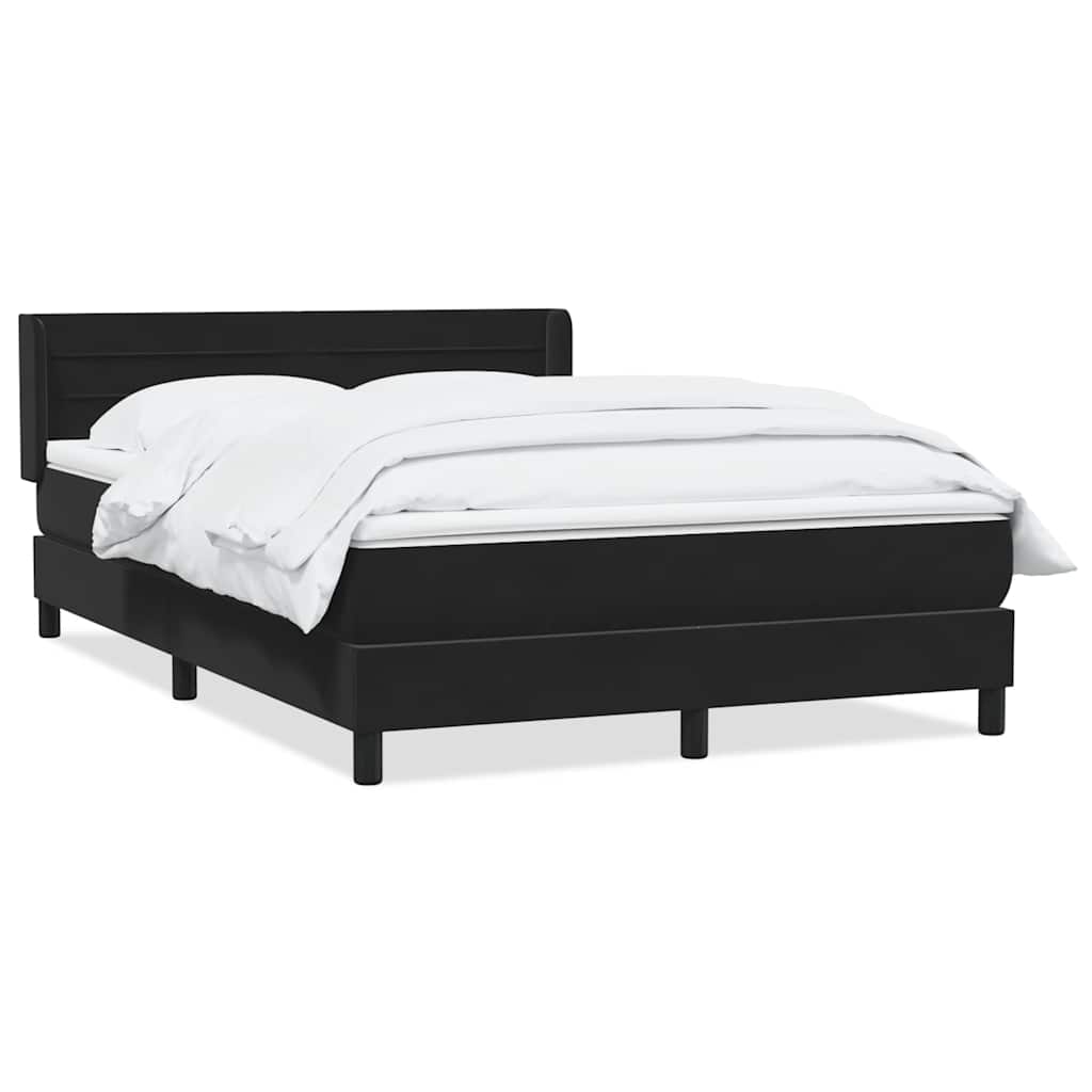 Box spring krevet s madracem crni 160x210 cm baršunasti