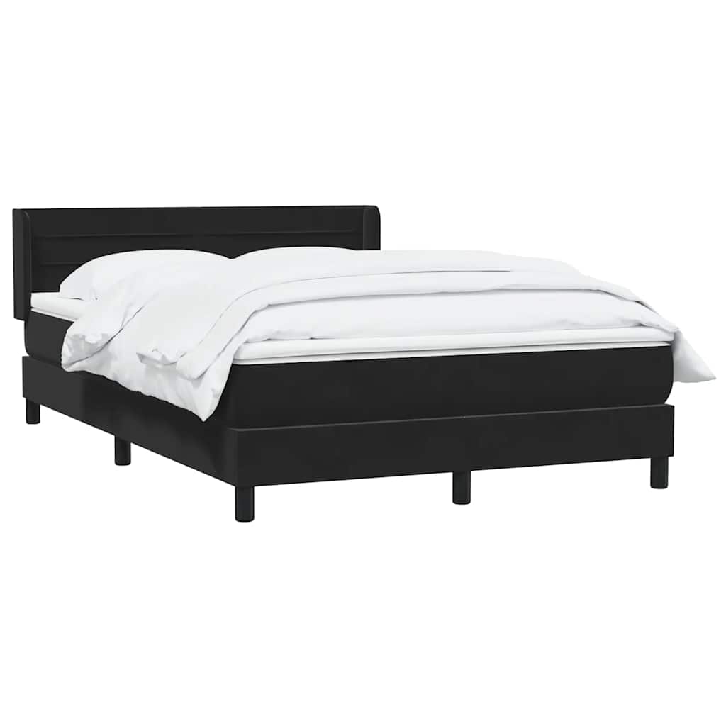 Box spring krevet s madracem crni 160x210 cm baršunasti
