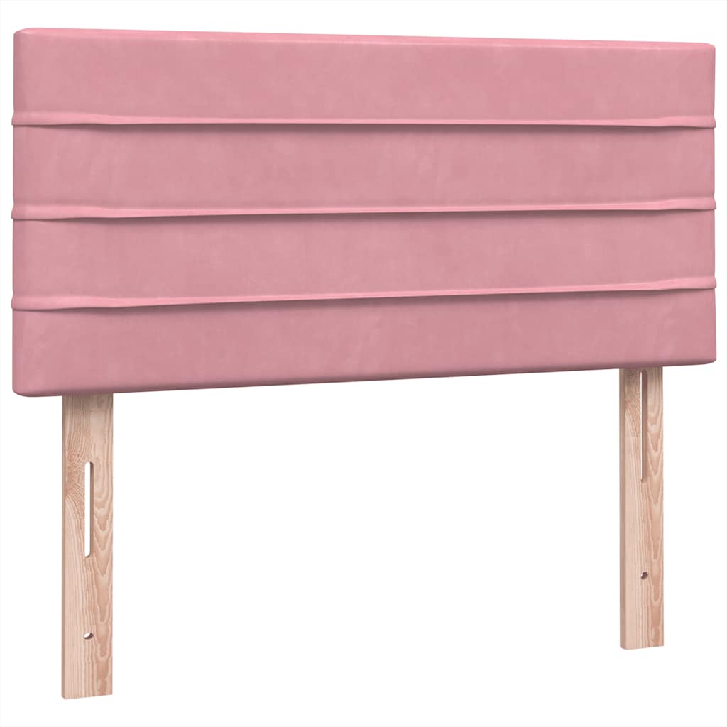 Box spring krevet s madracem ružičasti 80 x 220 cm baršunasti