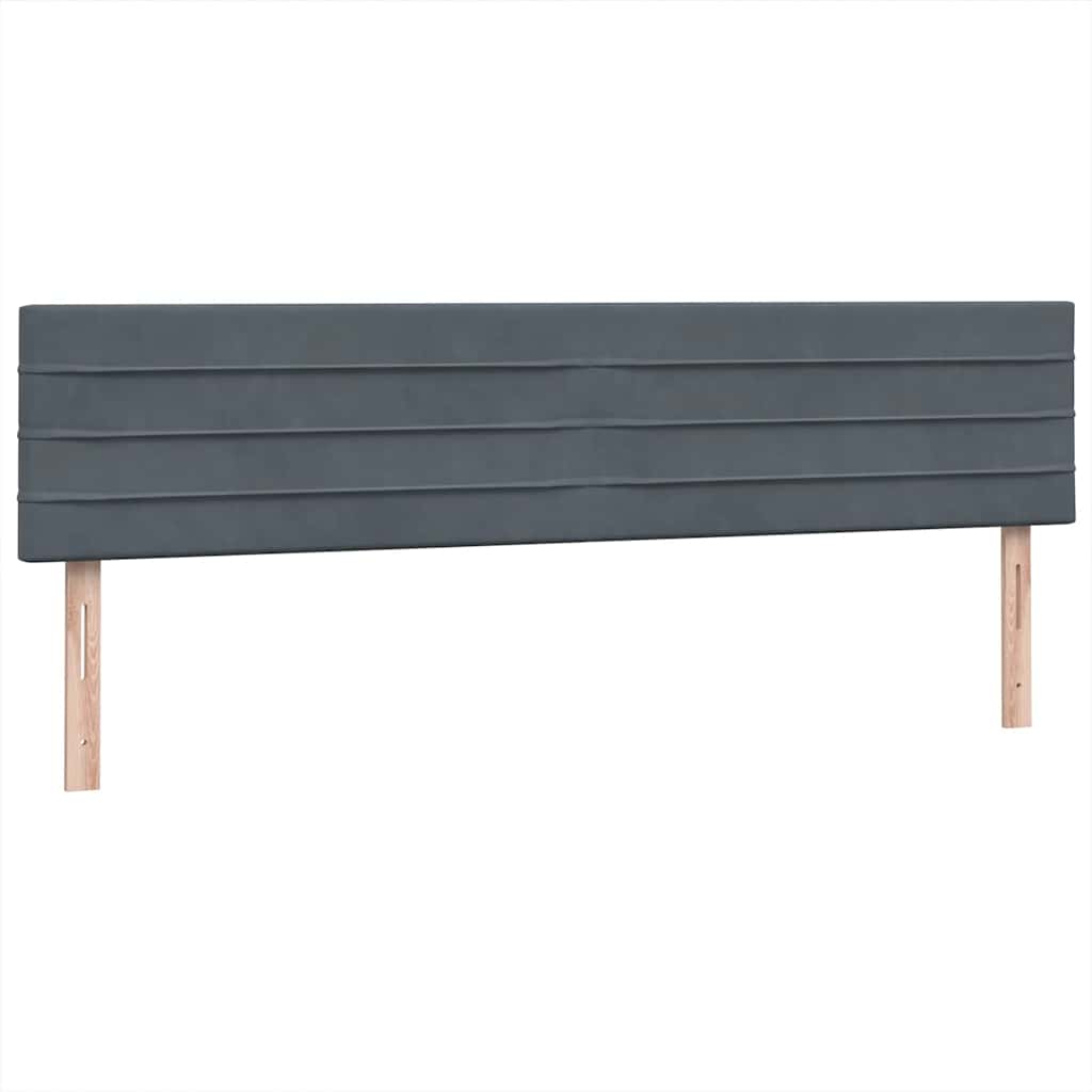 Box spring krevet s madracem tamnosivi 180x220 cm baršunasti