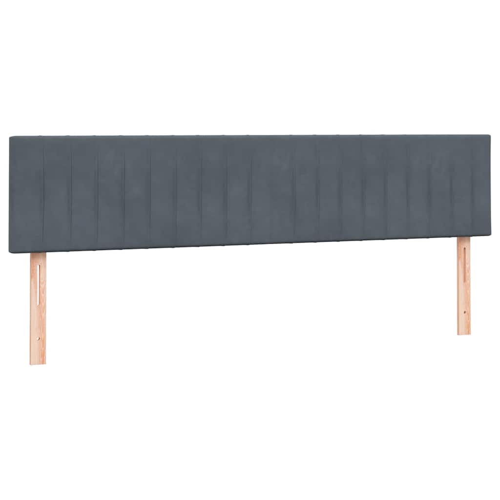 Box spring krevet s madracem tamnosivi 180x220 cm baršunasti