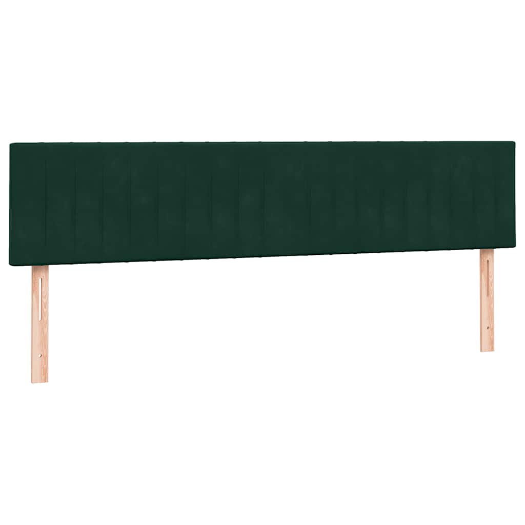 Box Spring krevet s madracem tamno zeleni 180x220 cm baršun