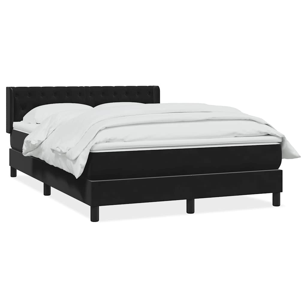 Box spring krevet s madracem crni 160x210 cm baršunasti