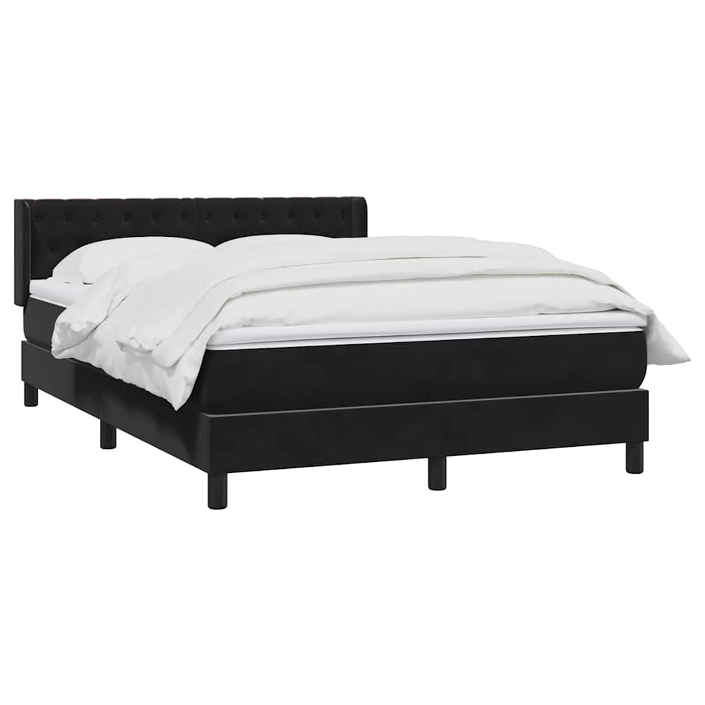 Box spring krevet s madracem crni 160x210 cm baršunasti