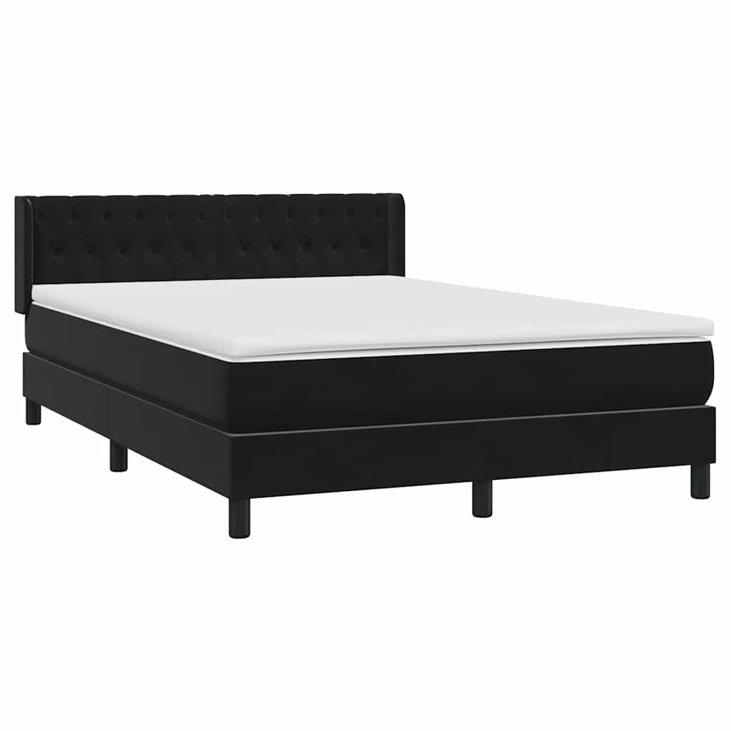 Box spring krevet s madracem crni 160x210 cm baršunasti