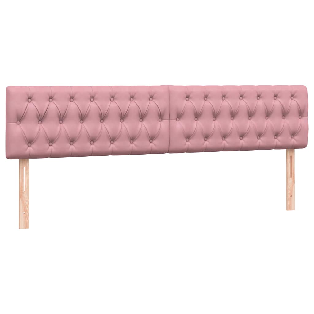 Krevet s oprugama i madracem ružičasti 180x210 cm baršunasti