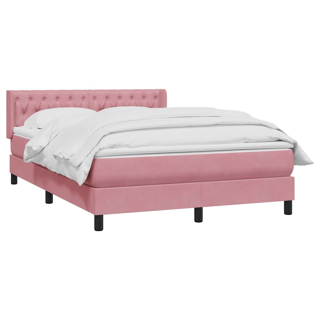 Box Spring krevet s madracem ružičasti 160x220 cm baršun