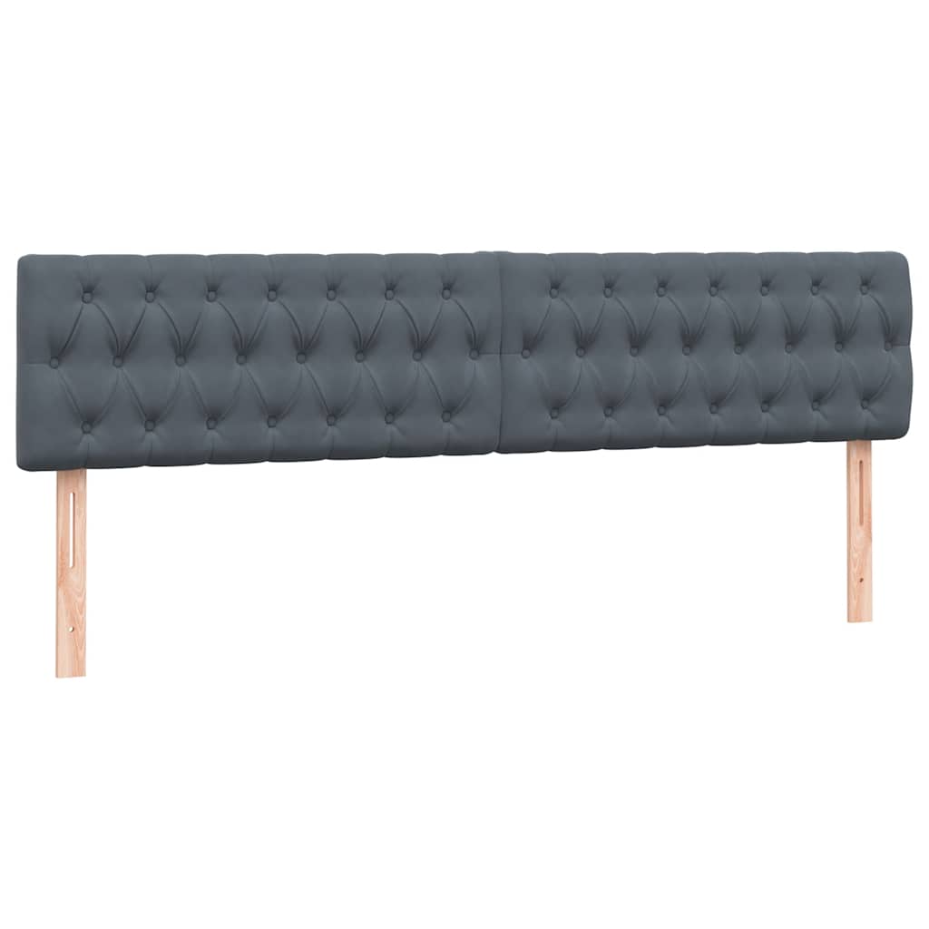 Box spring krevet s madracem tamnosivi 180x220 cm baršunasti
