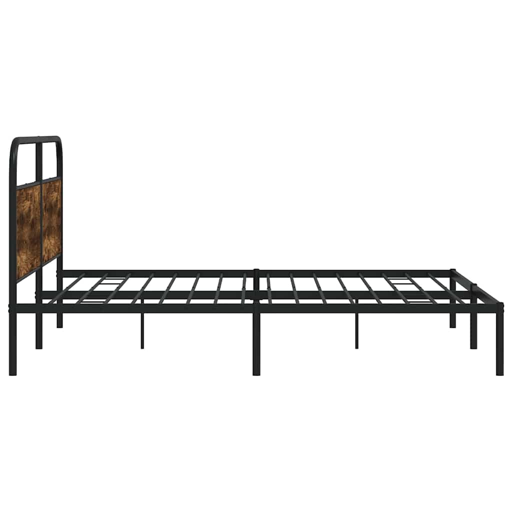 Metalni okvir kreveta bez madraca boja hrasta 183x213 cm
