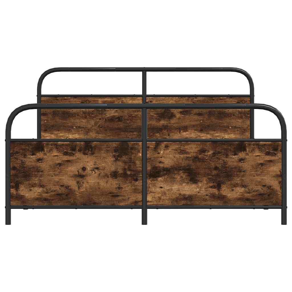 Metalni okvir kreveta bez madraca boja hrasta 150 x 200 cm