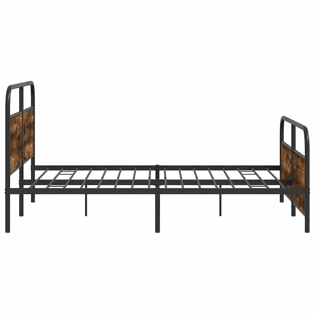 Metalni okvir kreveta bez madraca boja hrasta 150 x 200 cm