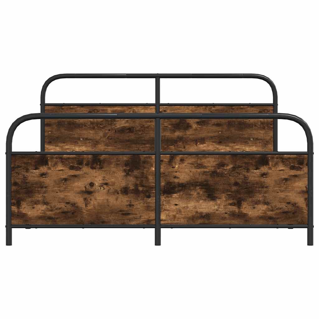 Metalni okvir kreveta bez madraca boja hrasta 150 x 200 cm
