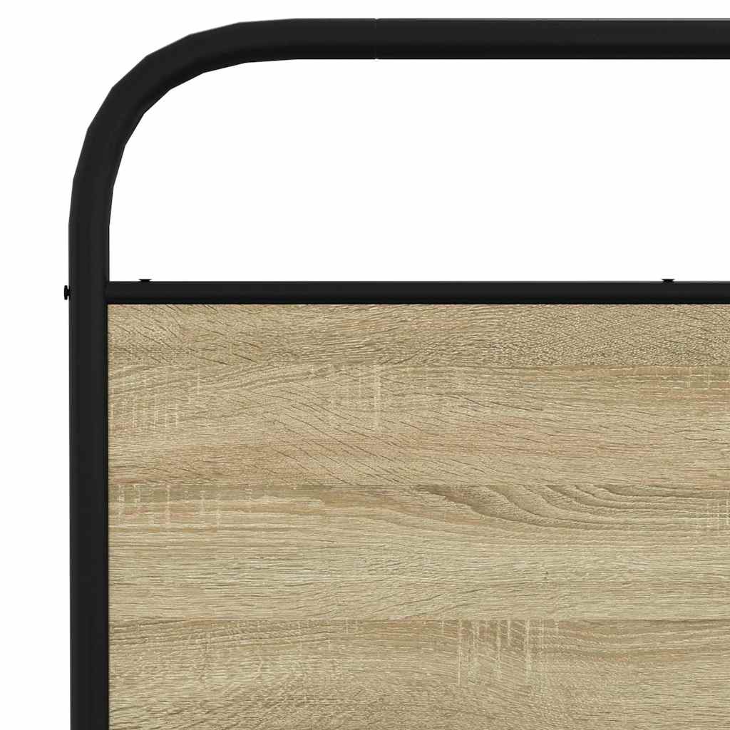 Metalni okvir kreveta bez madraca boja hrasta sonome 200x200 cm