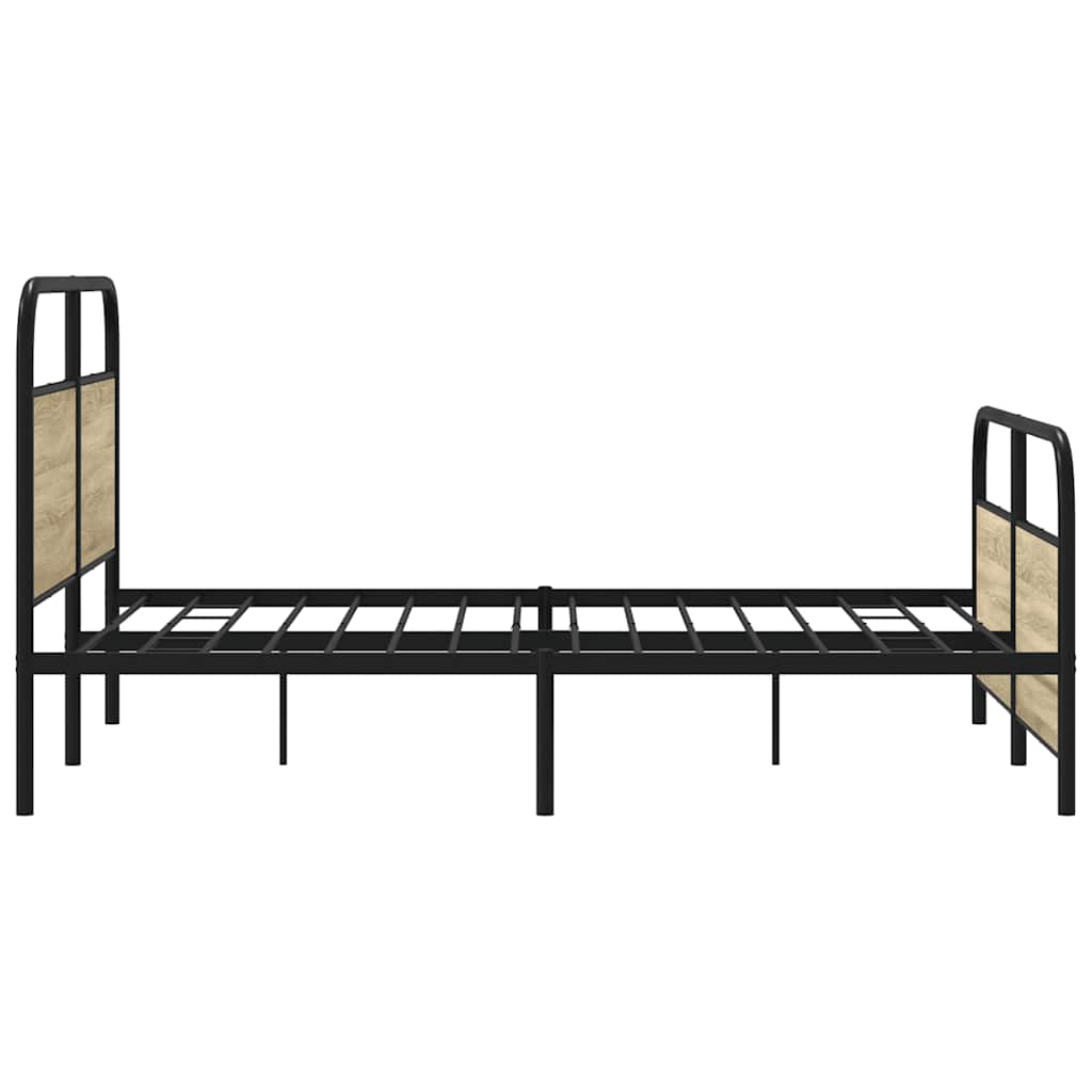 Metalni okvir kreveta bez madraca boja hrasta sonome 150x200 cm