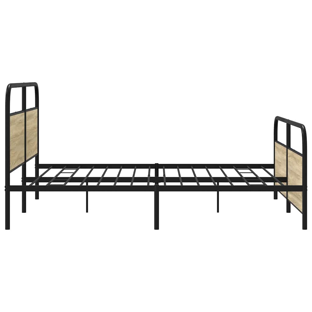 Metalni okvir kreveta bez madraca boja hrasta sonome 180x200 cm