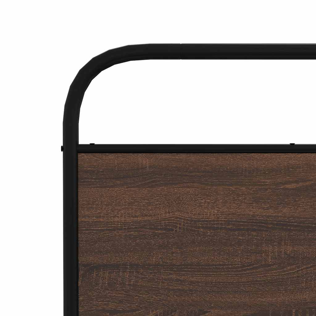 Metalni okvir kreveta bez madraca smeđa boja hrasta 200x200 cm