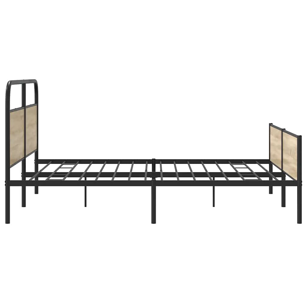 Metalni okvir kreveta bez madraca boja hrasta 193x203 cm