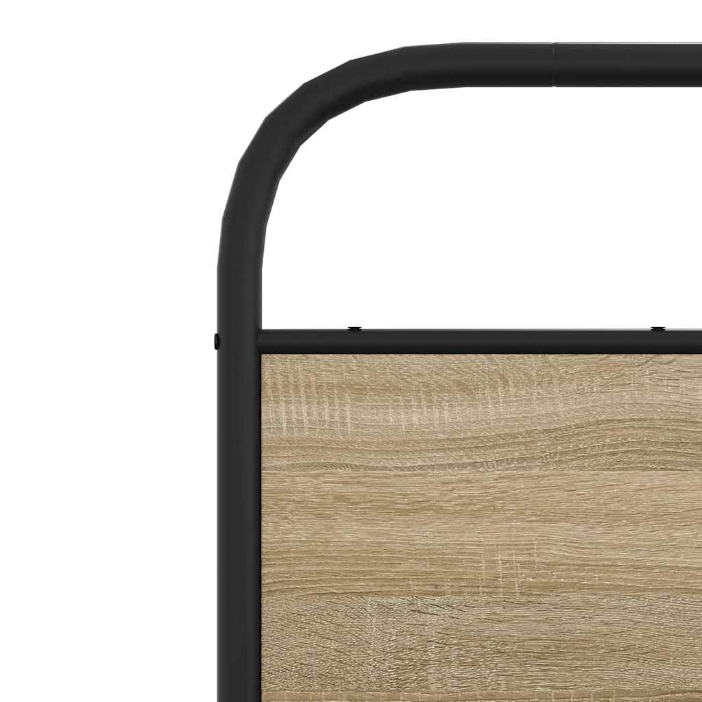 Metalni okvir kreveta bez madraca boja hrasta 150 x 200 cm