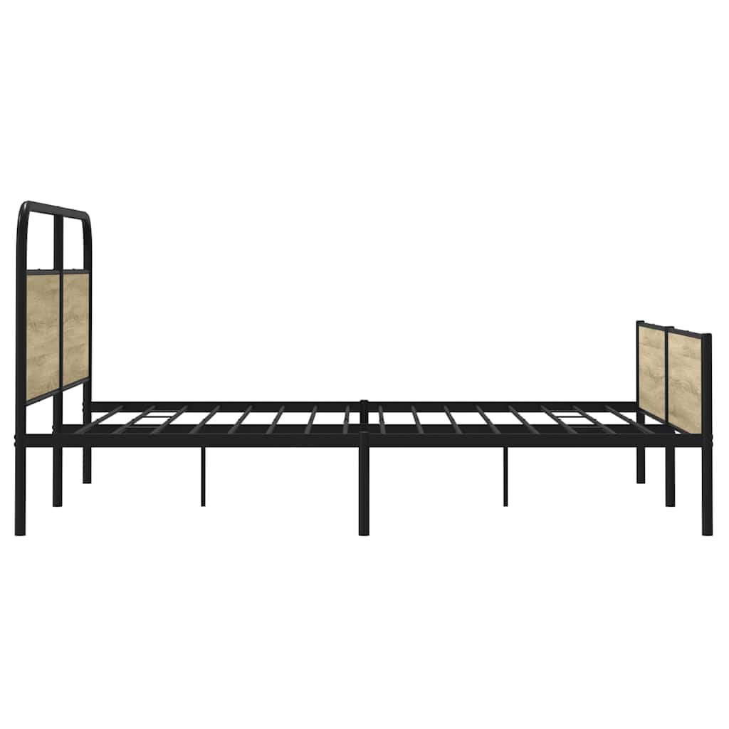 Metalni okvir kreveta bez madraca boja hrasta sonome 180x200 cm