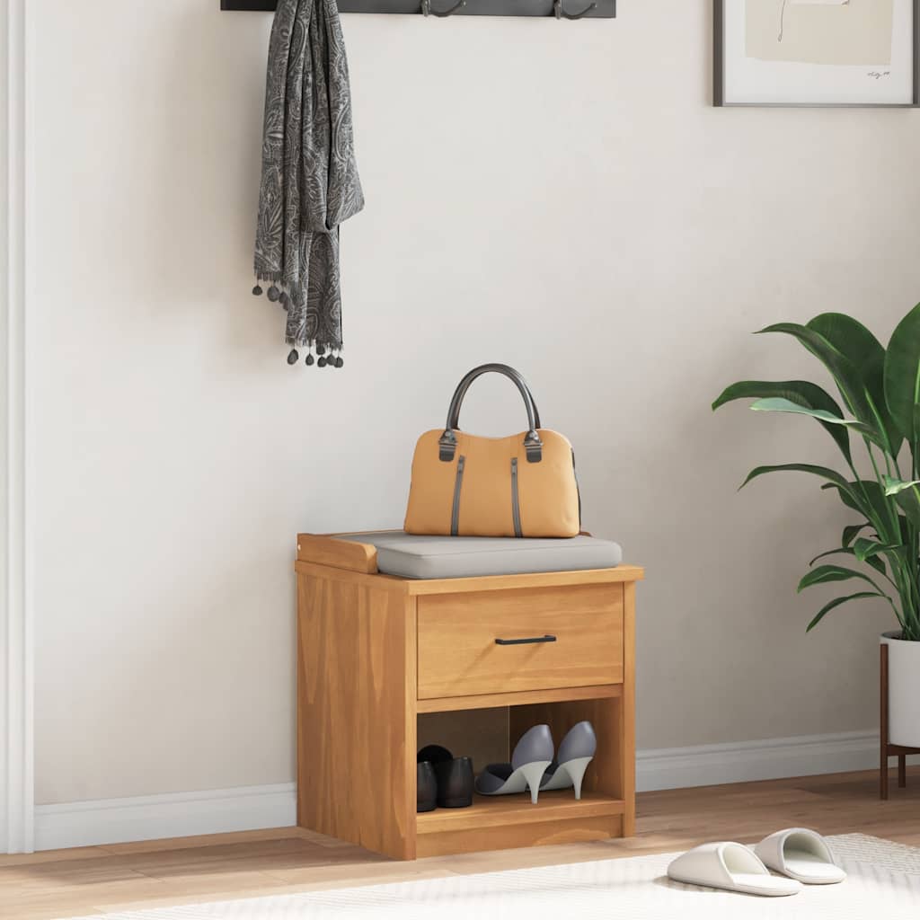 Klupa za hodnik SANDNES 45x40x50 cm Masivno drvo Bor