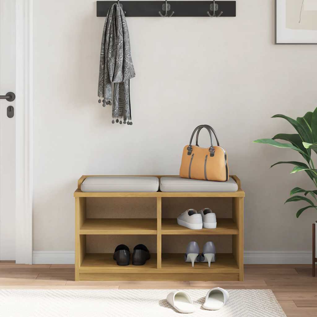 Klupa za predsoblje SANDNES 87x40x50 cm od masivne borovine