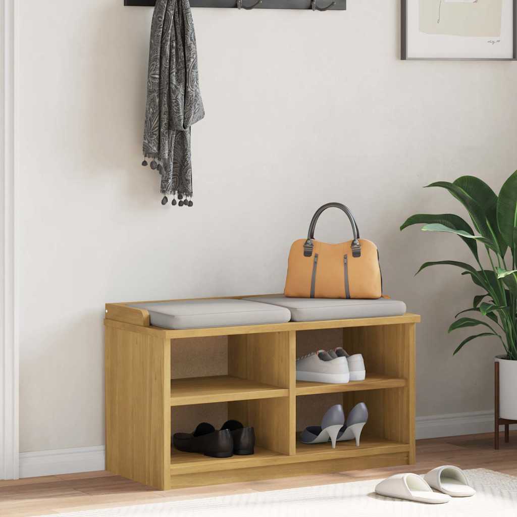Klupa za predsoblje SANDNES 87x40x50 cm od masivne borovine