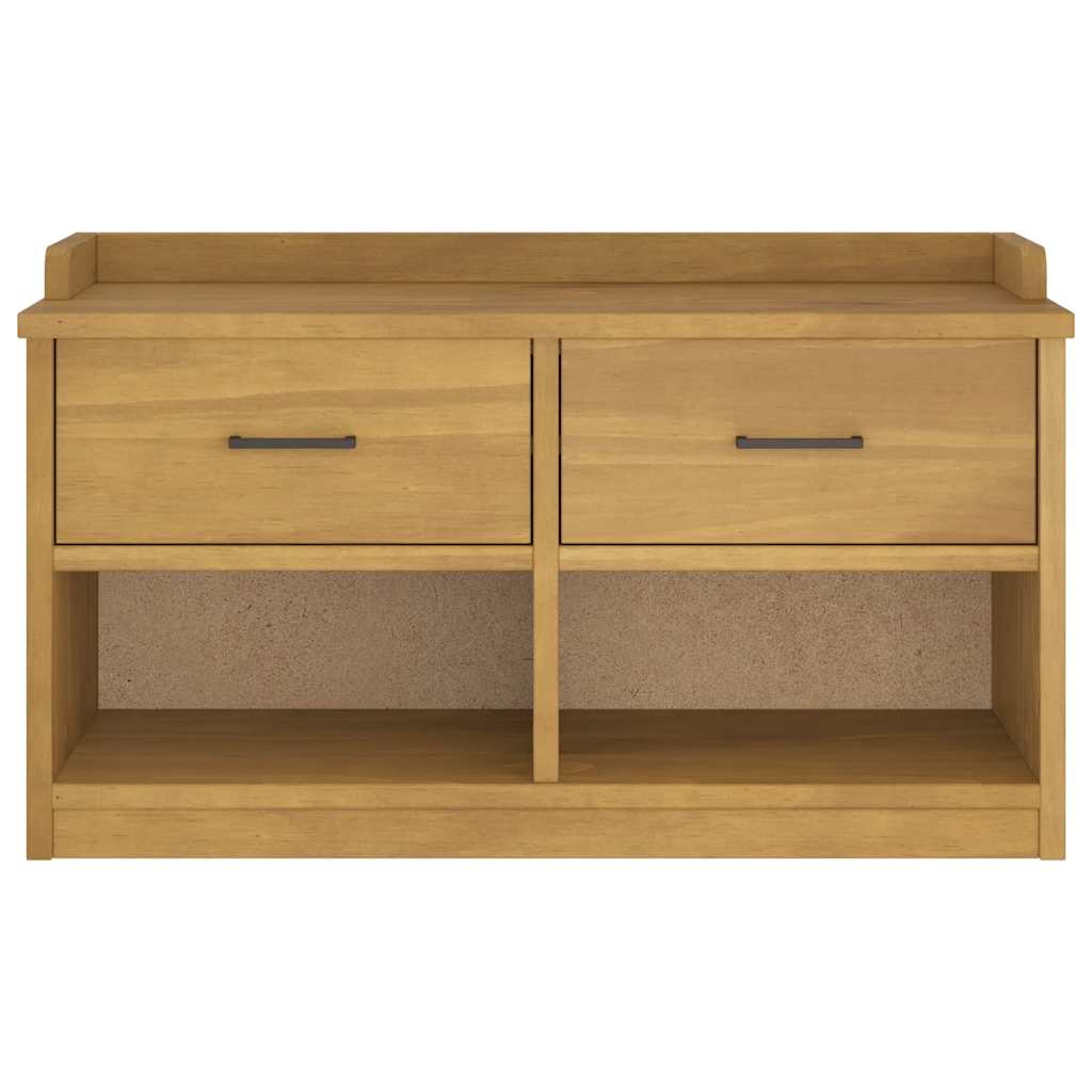 Klupa za predsoblje SANDNES 87x40x50 cm od masivne borovine