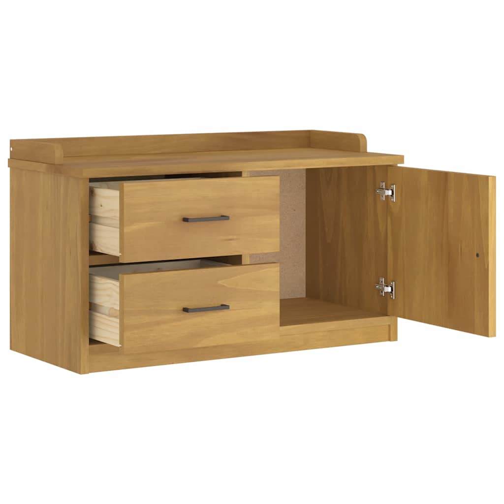 Klupa za predsoblje SANDNES 87x40x50 cm od masivne borovine
