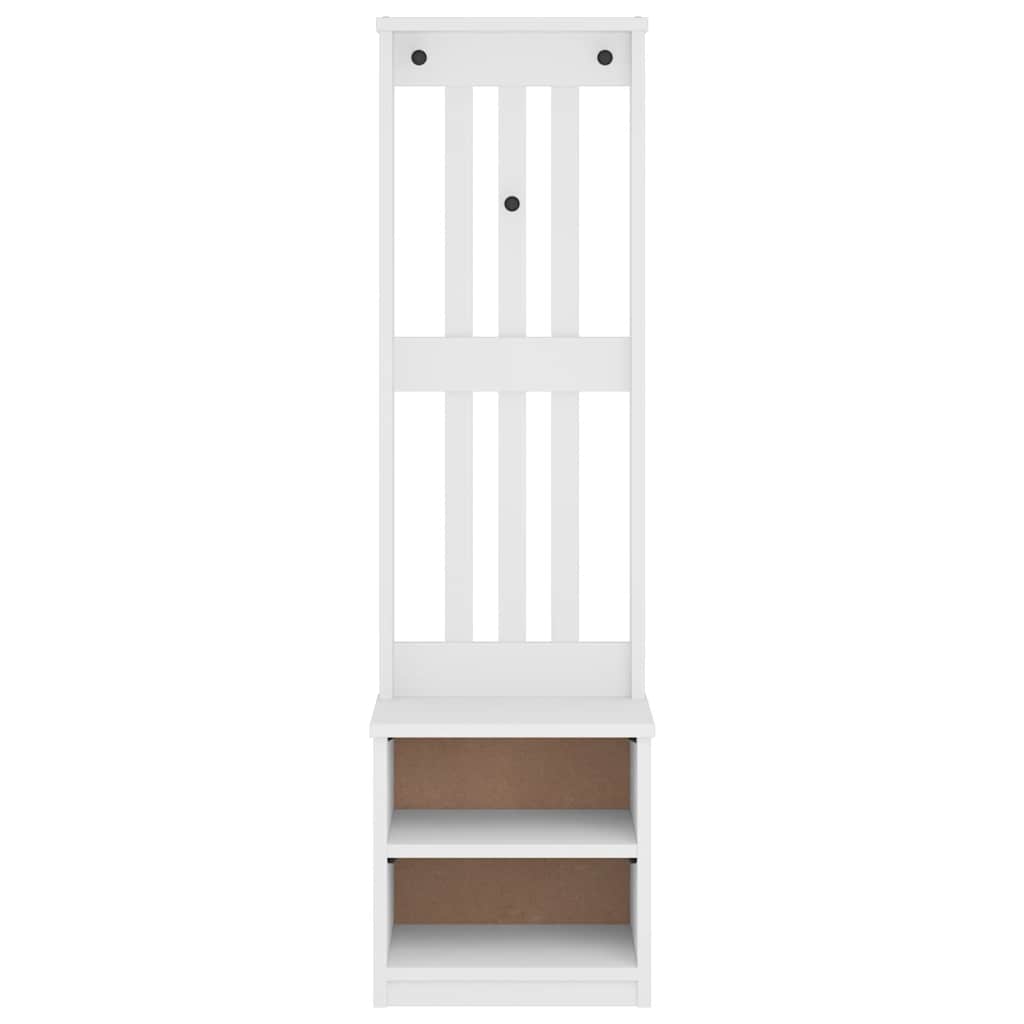 Drvo za dvoranu SANDNES bijelo 45x40x159,5 cm puno drvo bor