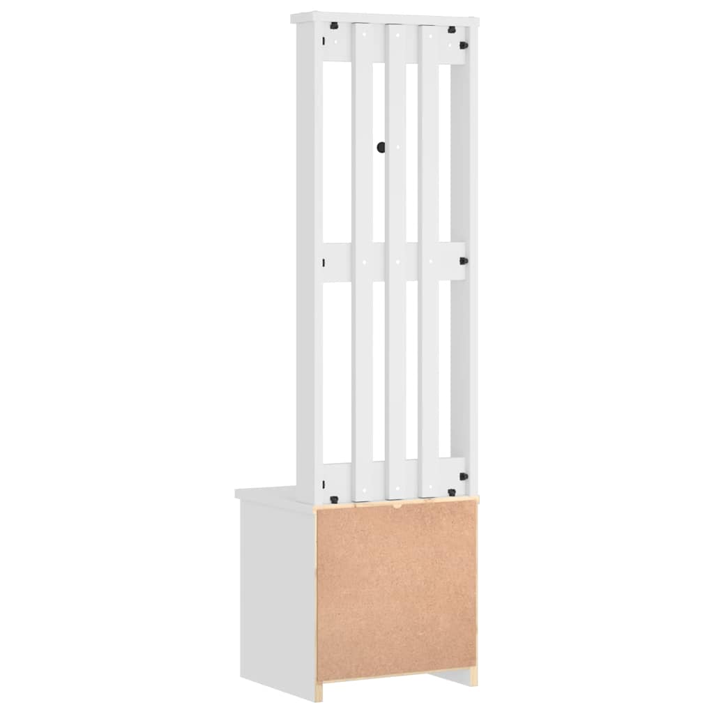 Drvo za dvoranu SANDNES bijelo 45x40x159,5 cm puno drvo bor
