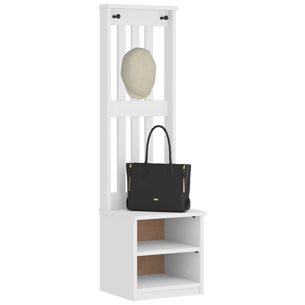 Drvo za dvoranu SANDNES bijelo 45x40x159,5 cm puno drvo bor