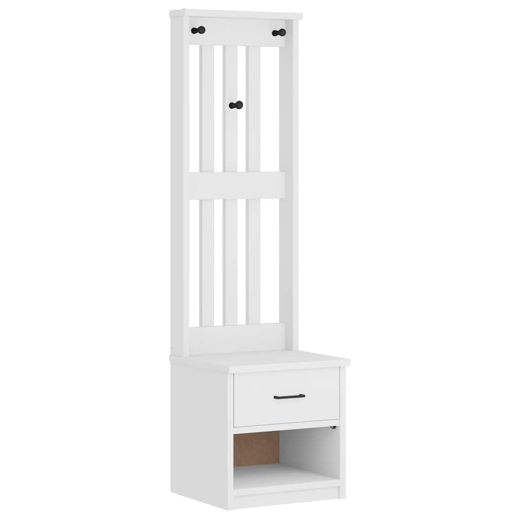 Drvo za dvoranu SANDNES bijelo 45x40x159,5 cm puno drvo bor