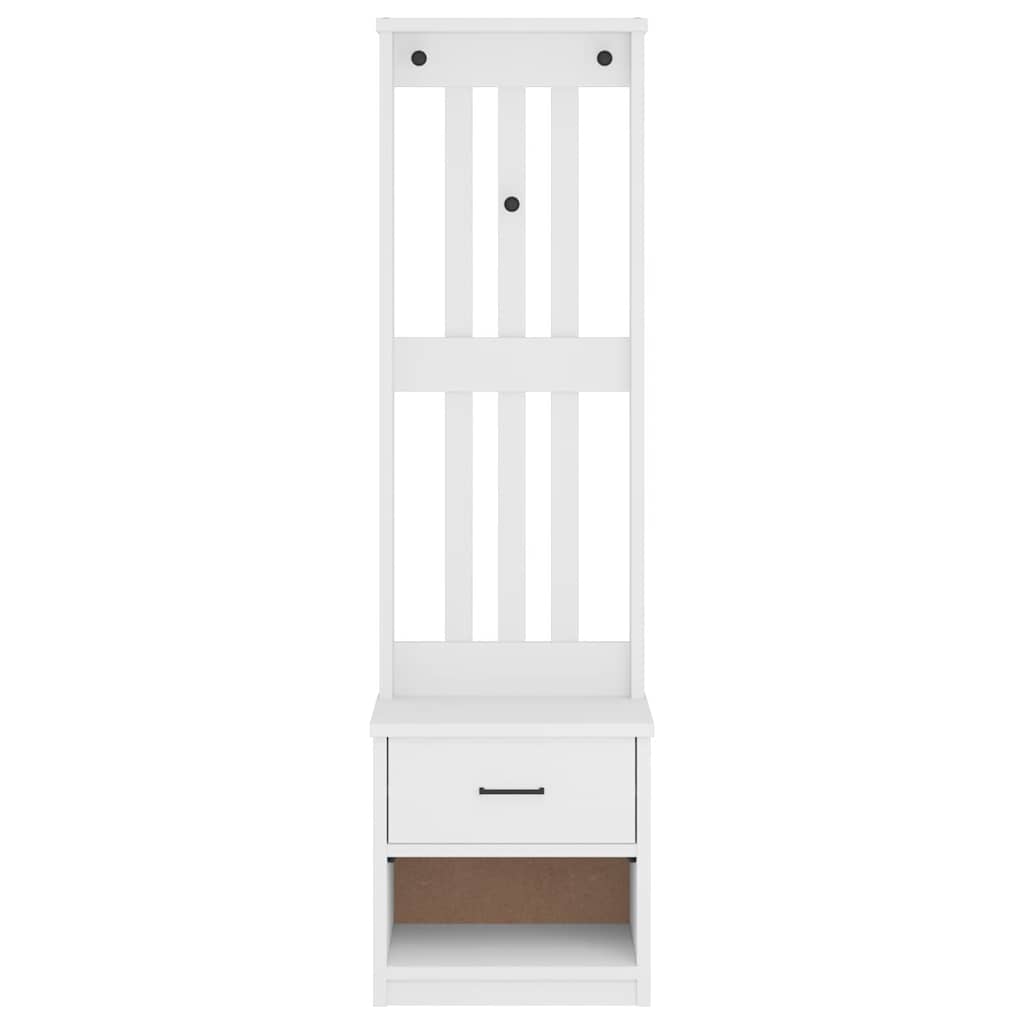 Drvo za dvoranu SANDNES bijelo 45x40x159,5 cm puno drvo bor