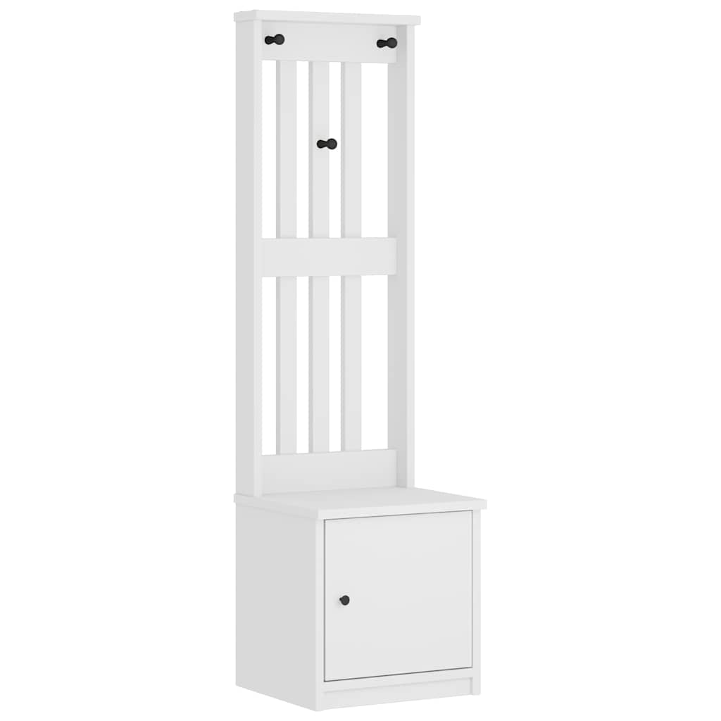 Drvo za dvoranu SANDNES bijelo 45x40x159,5 cm puno drvo bor