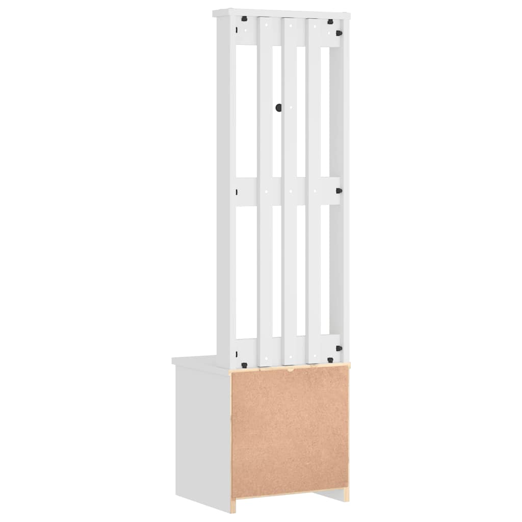 Drvo za dvoranu SANDNES bijelo 45x40x159,5 cm puno drvo bor