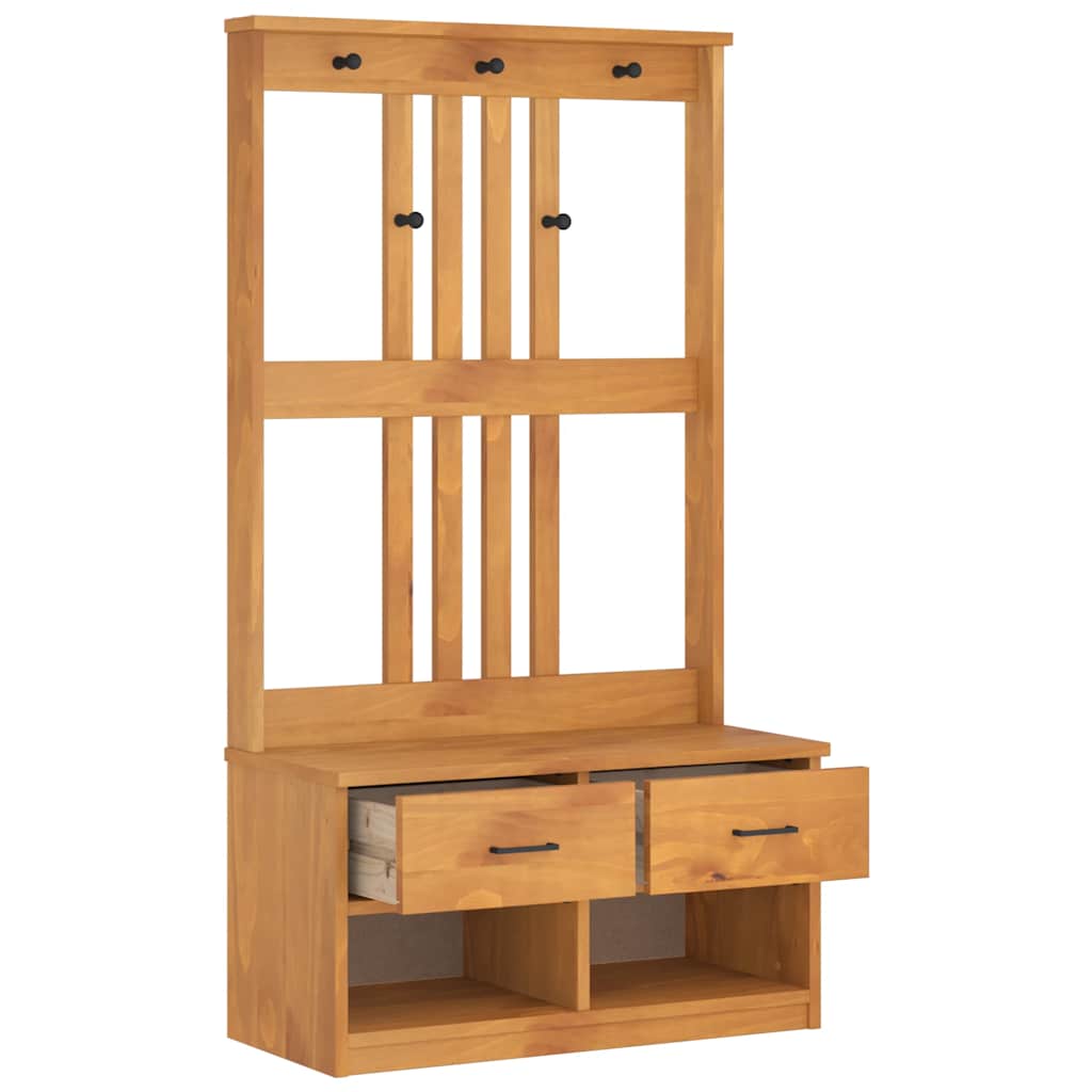 Drvo za dvoranu SANDNES 87x40x159,5 cm puno drvo bor