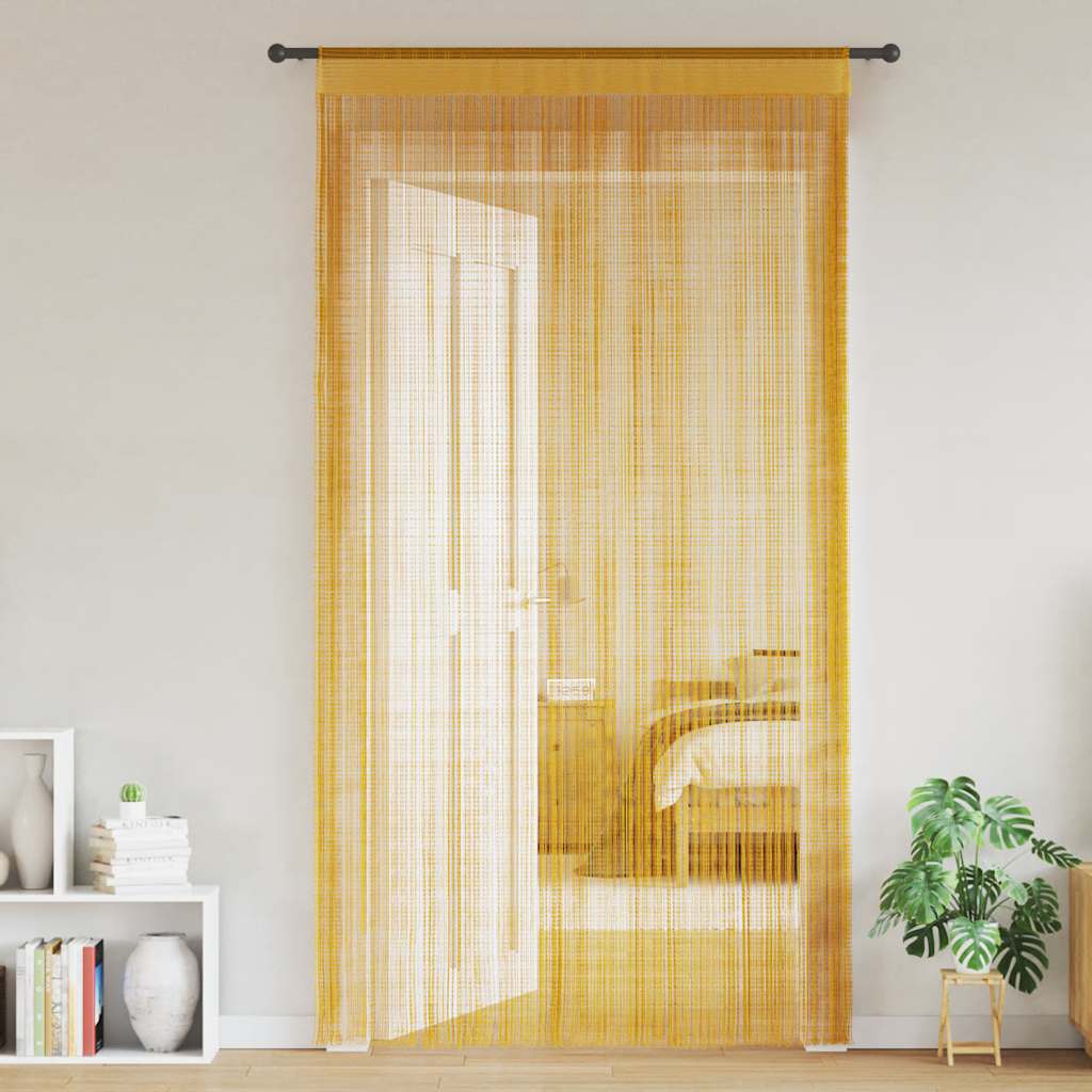 Nižaste zavjese 2 kom zlatne 140x250 cm