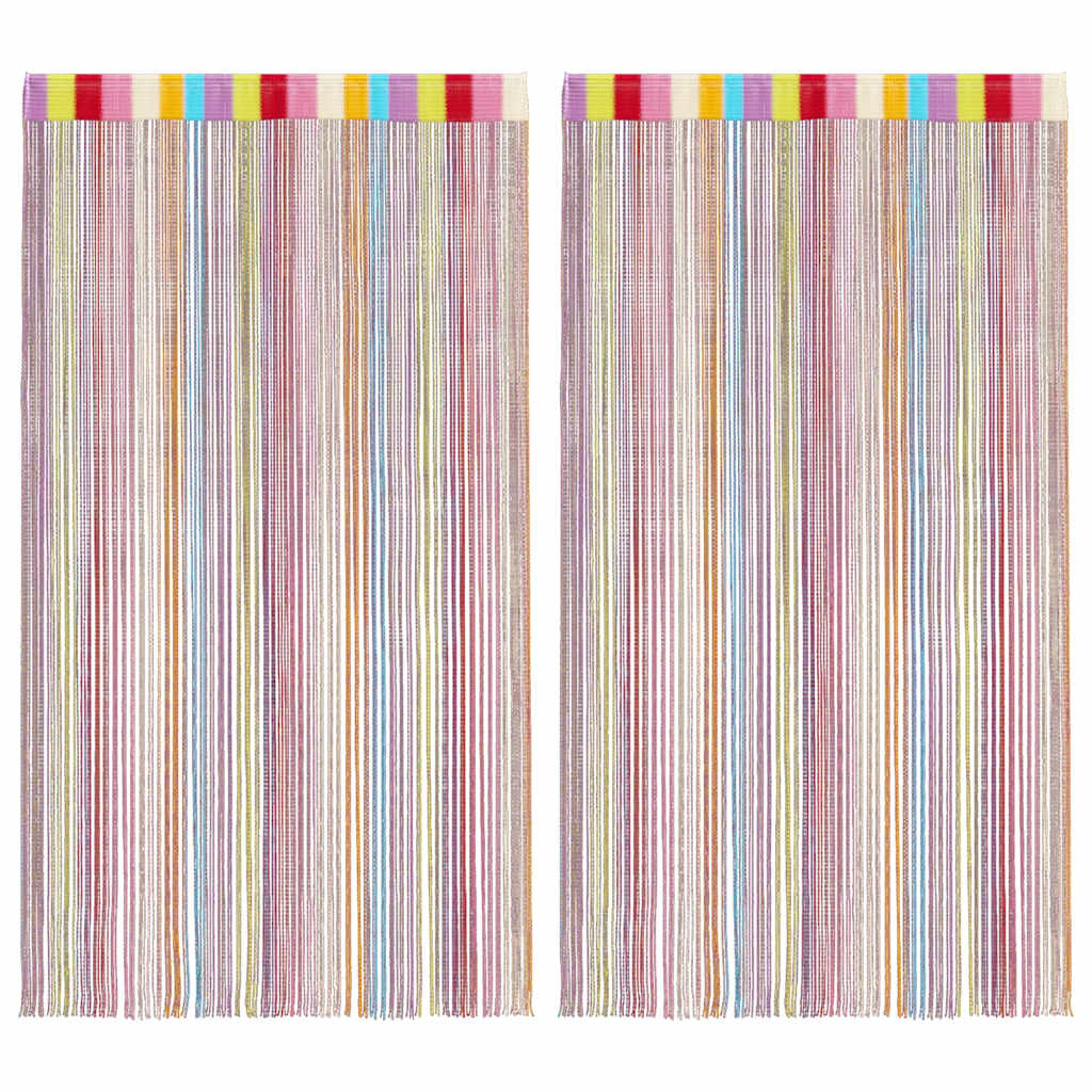 Nižaste zavjese 2 kom Višebojne 140x250 cm