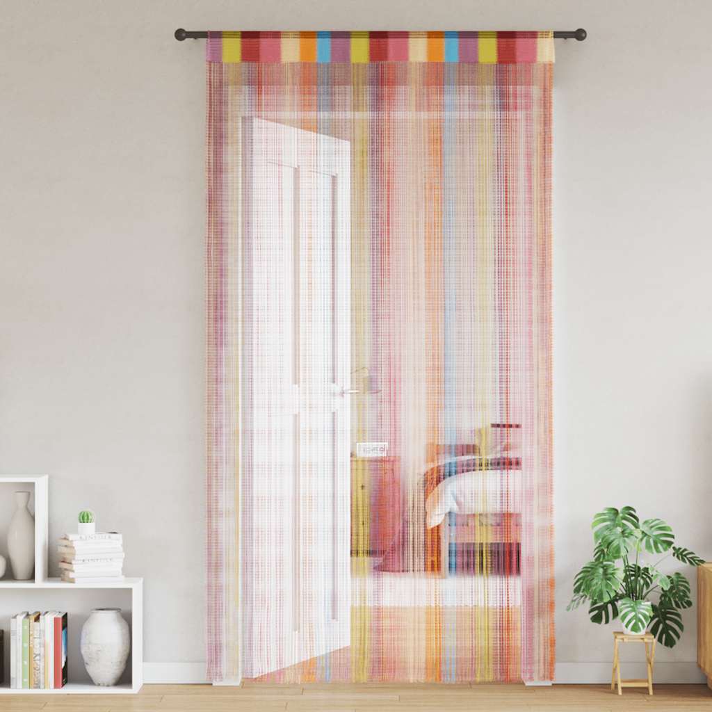 Nižaste zavjese 2 kom Višebojne 140x250 cm