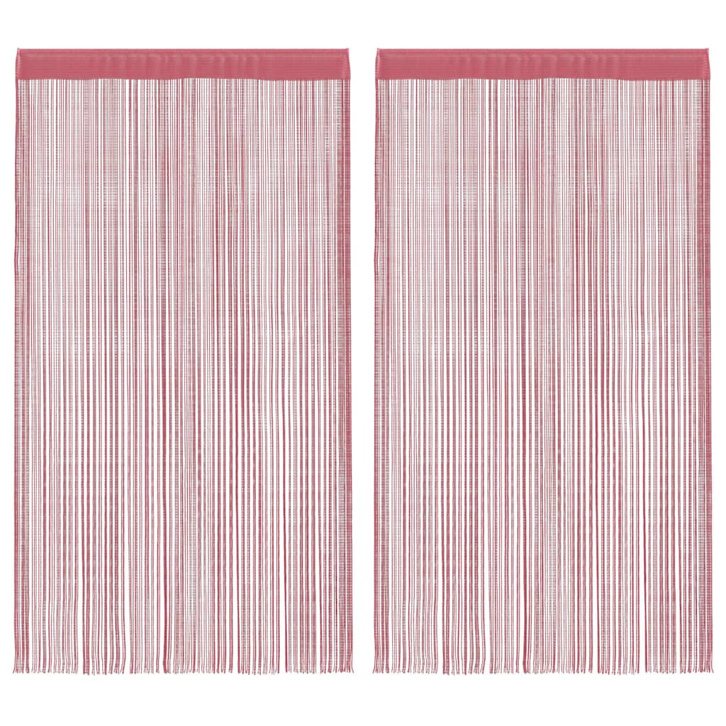 Nižaste zavjese 2 kom ružičaste 140x250 cm