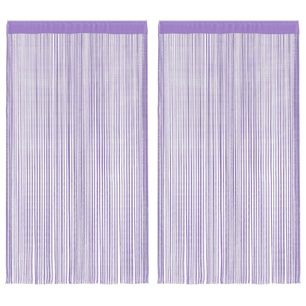 Zavjese od špage 2 kom. ljubičaste 100x250 cm
