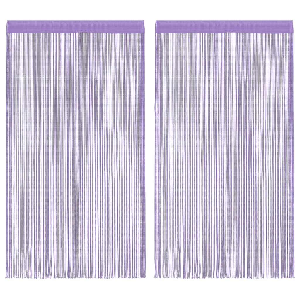Nižaste zavjese 2 kom Ljubičaste 140x250 cm