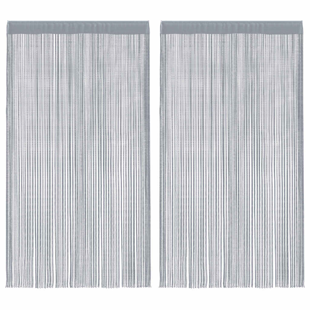 Nižaste zavjese 2 kom svijetlo sive 140x250 cm