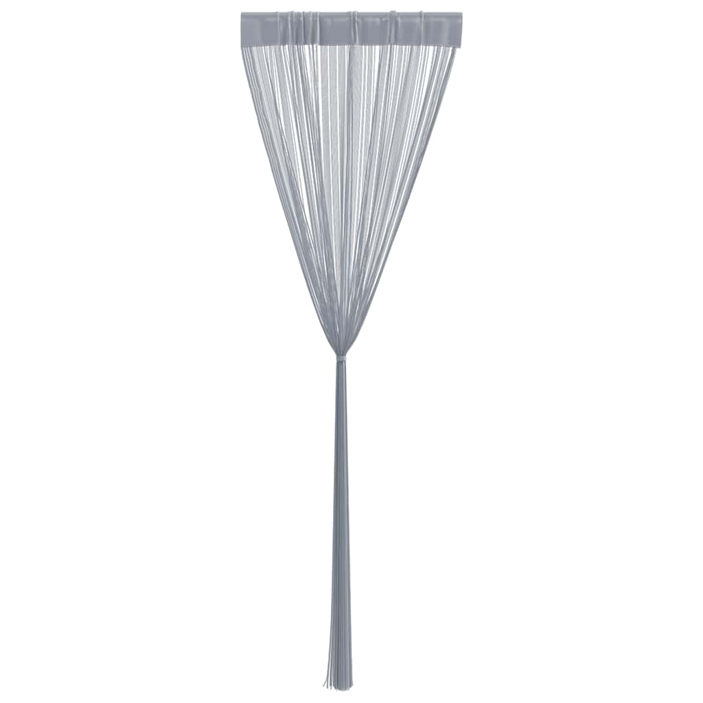 Nižaste zavjese 2 kom svijetlo sive 140x250 cm