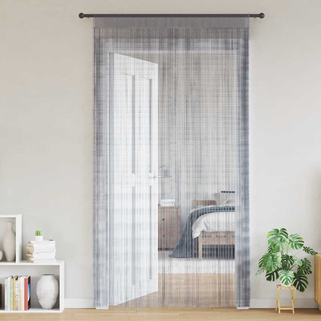 Nižaste zavjese 2 kom svijetlo sive 140x250 cm