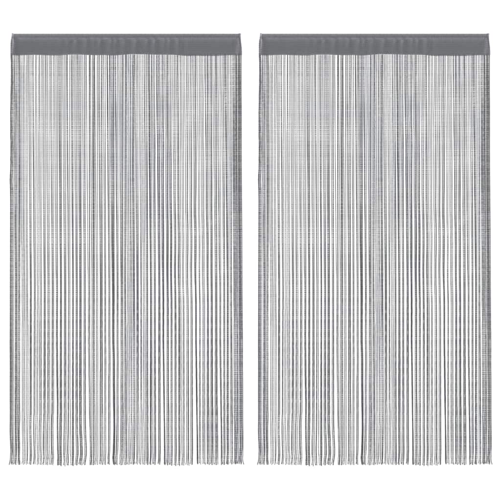 Zavjese od špage 2 kom. antracit 140x250 cm