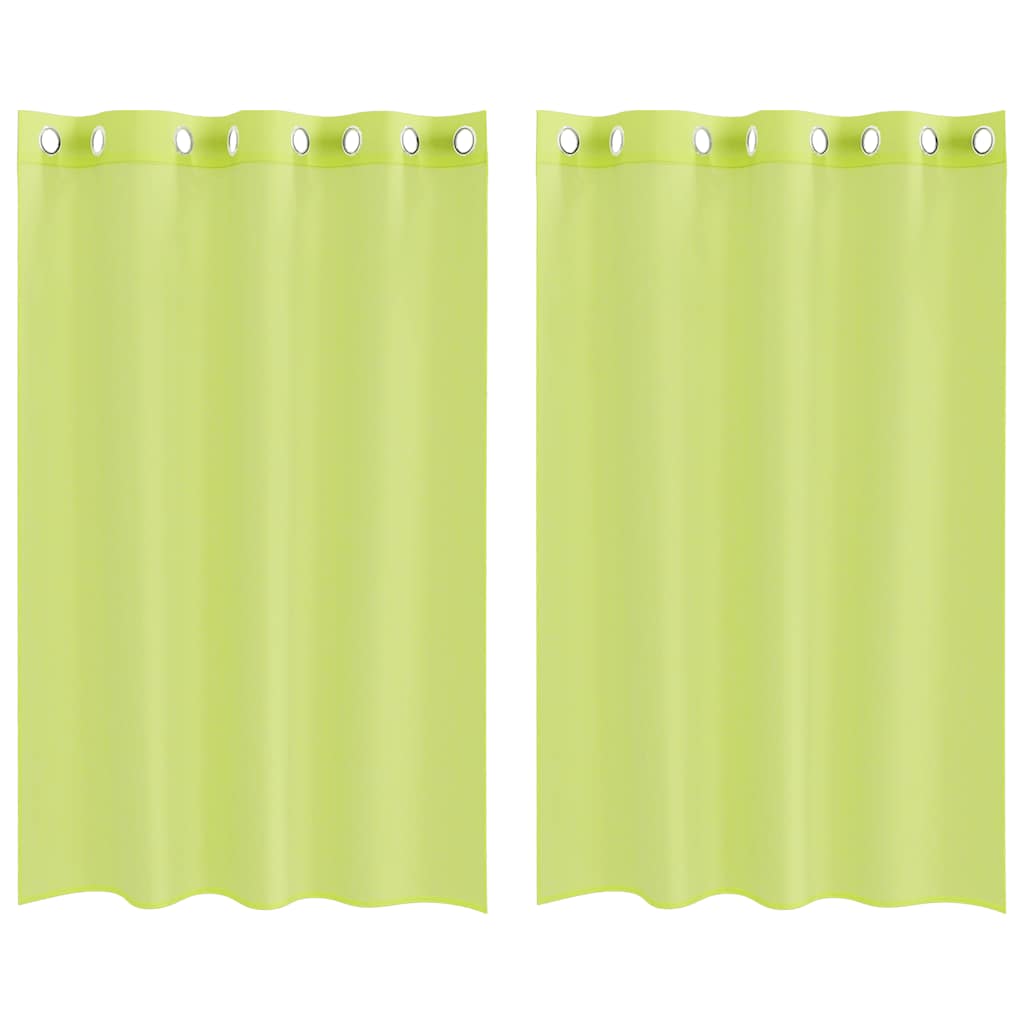 Voile zavjese s ušicama 2 kom jabučno zelena 140x175 cm